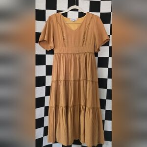 Tan Midi Dress